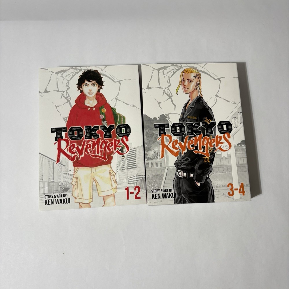 Tokyo Revengers English Manga Volumes 1-2, 3-4 Bundle Lot Set, 2 in 1 Edition