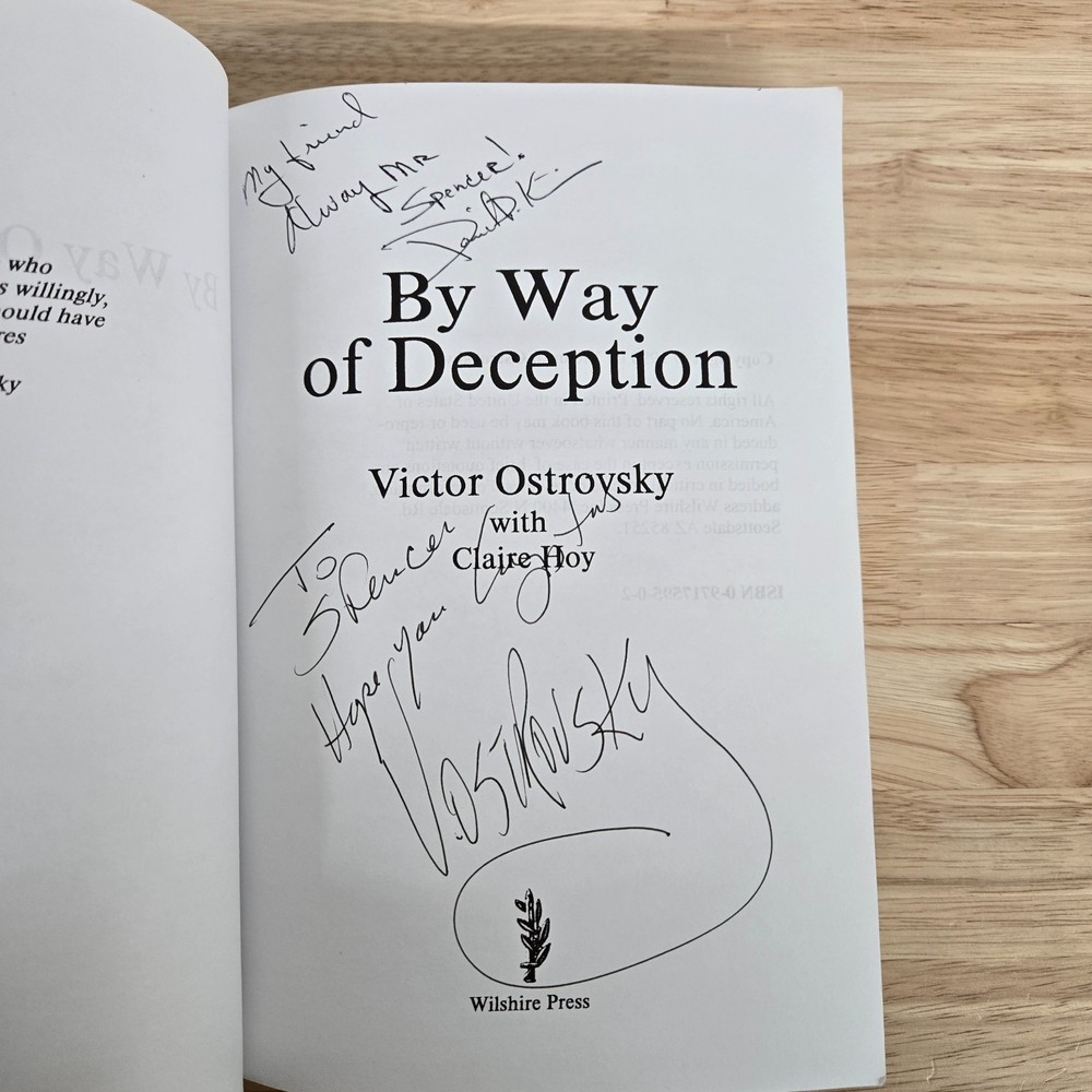 By Way of Deception SIGNED by Victor Ostrovsky Paperback Book