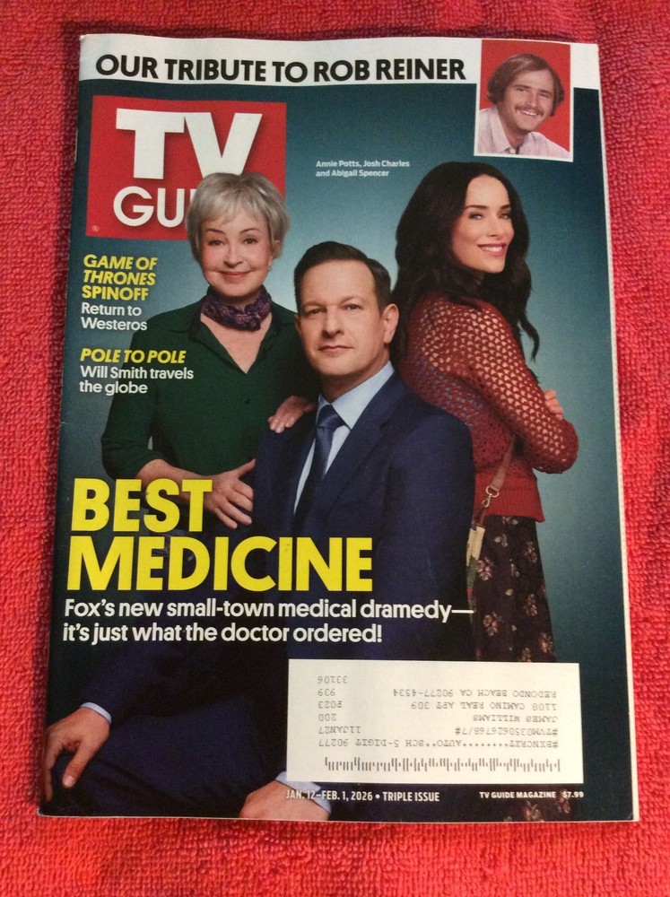 TV GUIDE JANUARY 12 -FEBRUARY 1 2026 BEST MEDICINE ANNIE POTTS THOUSAND BLOWS
