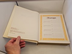 Vintage Holy Bible King James Version Family Edition 1982 White & Gold 11.5”