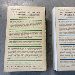 Vintage 1968 Norton Anthology of English Literature Vol 1 & 2 Paperback Set