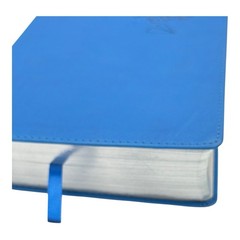 Hands-On Bible -NLT -Leather Like- Blue -Silver Gilded Page Edges -2013