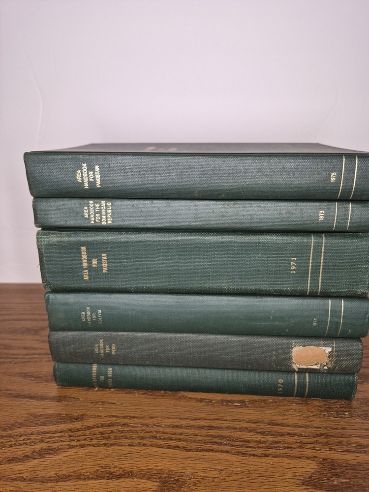 Bulk Lot Of 6 Vintage 70s Area Handbook Hardcover Different Countries