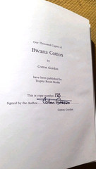 Bwana Cotton by Cotton Gordon (1996, Hardcover) w/DJ) SIGNED LIMITED EDITION