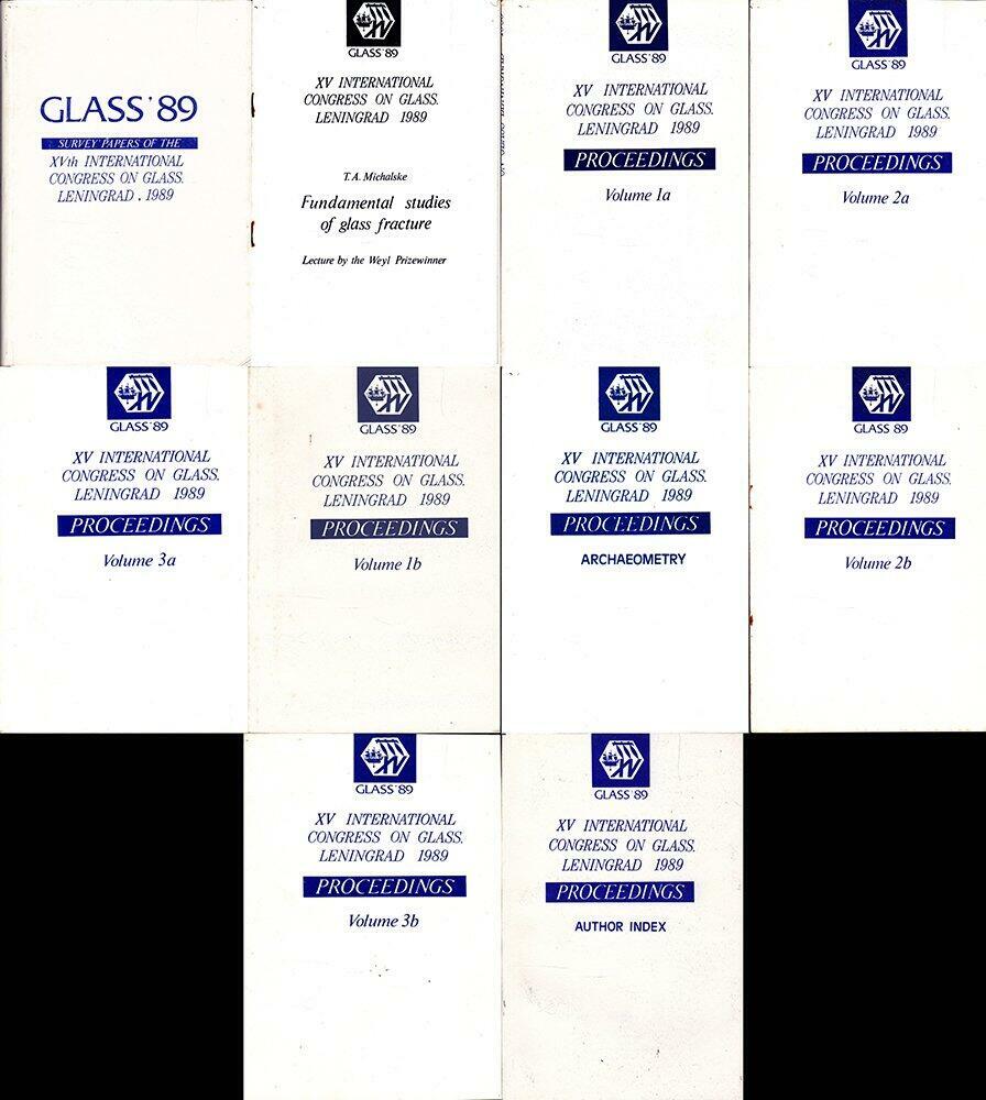 9 GLASS ’89 Books XVth International Congress on Glass Leningrad, Technical Text