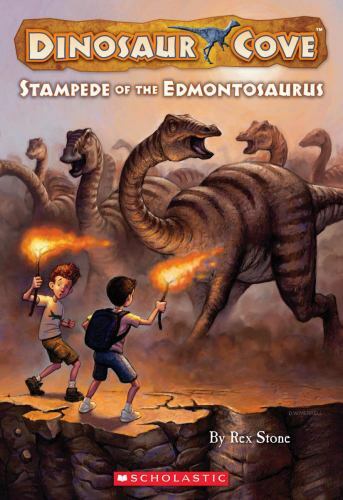 Stampede of the Edmontosaurus; Dinosaur Cov- 9780545053822, paperback, Rex Stone