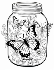 Butterfly Coloring Book for Adults & Kids – Stress Spiral Bound Coloring Book