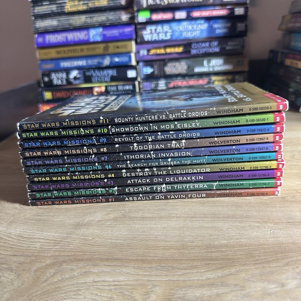 Star Wars Missions 1-4 & 6-11 Paperback Book Set Scholastic Young Readers Sci-Fi