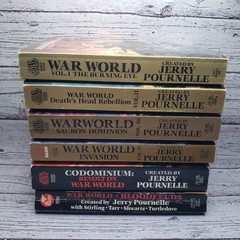 Jerry Pournelle WAR WORLD Series 6 PB Book LOT Vols 1-4, Revolt On + Blood Feud