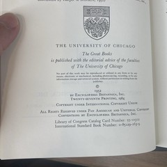 GREAT BOOKS OF THE WESTERN WORLD Britannica-1952, 1986 Printing. Vols- YOU PICK