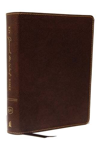 KJV, Journal the Word Bible, Bonded Leather, Brown, Red Letter Edition, Comfort