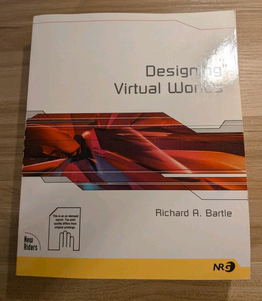 DESIGNING VIRTUAL WORLDS By Richard A. Bartle Book Softcover