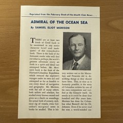 old Admiral of the Ocean Sea 1942 HC 1st Ed Samuel Eliot Morison Columbus book