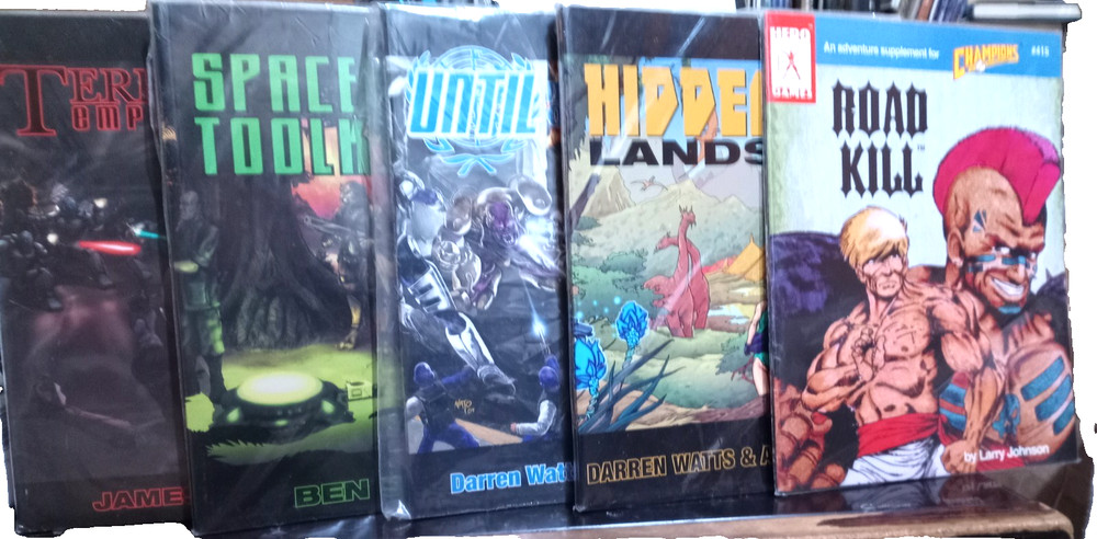 Champions RPG Game Book Lot 18 Modules, Books, Hero Games 1990s, 2000s (NM, 9.4)
