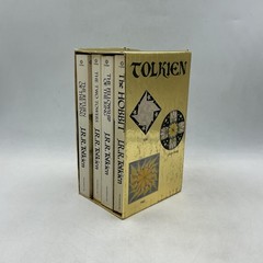 The Hobbit Lord Of The Rings J.R.R. Tolkien Box Set 1977 Ballantine Books Gold
