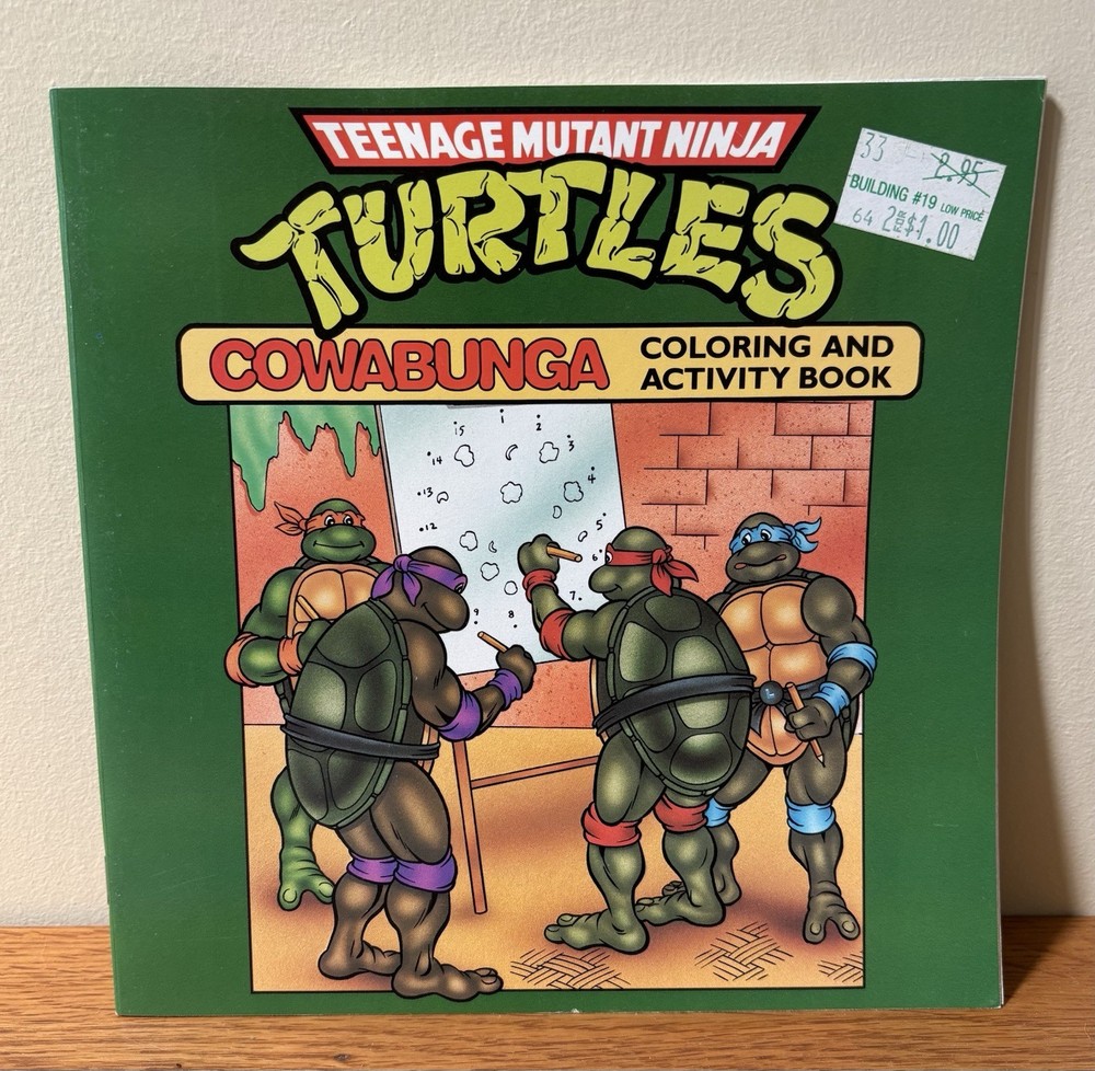Teenage Mutant Ninja Turtles Coloring & Activity Book 1991 New Old Stock