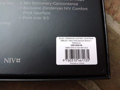 NIV Single Column Ref Wide Margin Personal Bible -$229.99 Retail Blue Goatskin