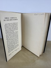 Obras Completas de Eduardo Barrios 2 Volumes Hardcover – VG