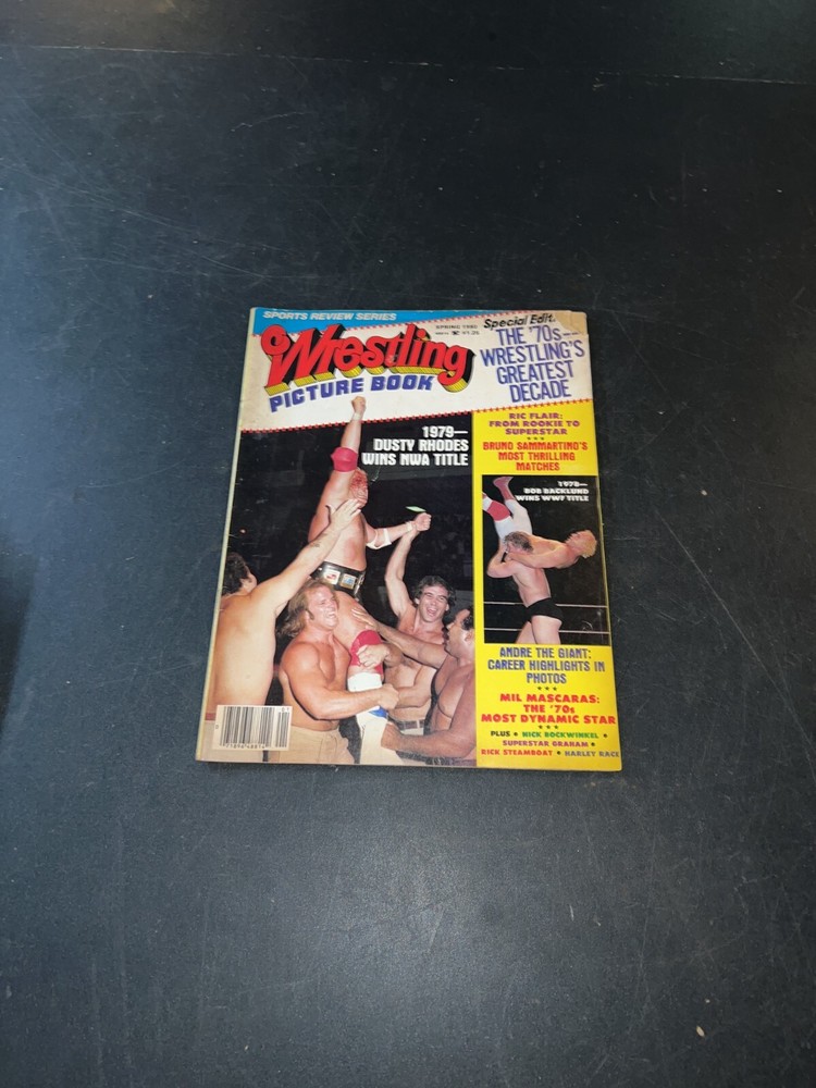Wrestling Picture Book Magazine Spring 1980 Dusty Rhodes Cover WWF NWA Mid South