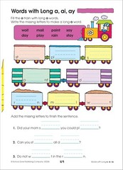 Spelling Puzzles Workbook for Kids Ages 6 to 8, 1st 2nd Grade Vowels Sounds NEW