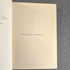 Ernest Hemingway The Old Man and the Sea Charles Scribner’s Sons Hardcover