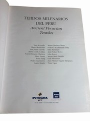 Tejidos Milenarios del Peru Ancient Peruvian Textiles 1999 HC DJ Folio