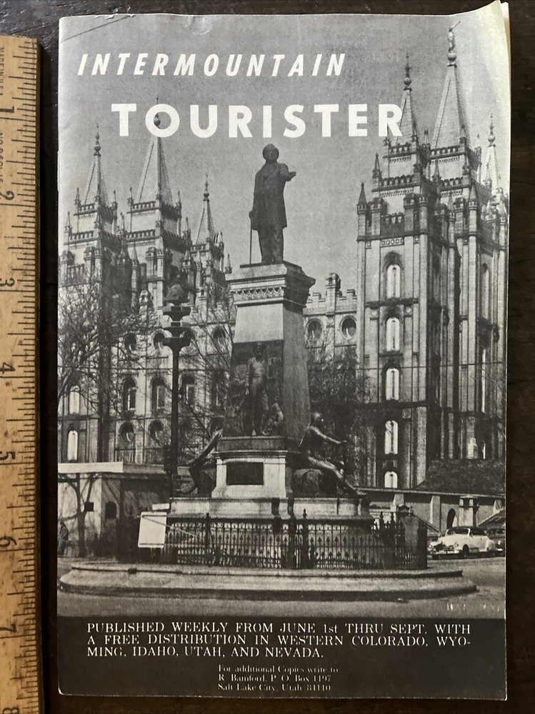 Salt Lake City & Vicinity Intermountain Tourister 1965 Travel Brochure 24pages