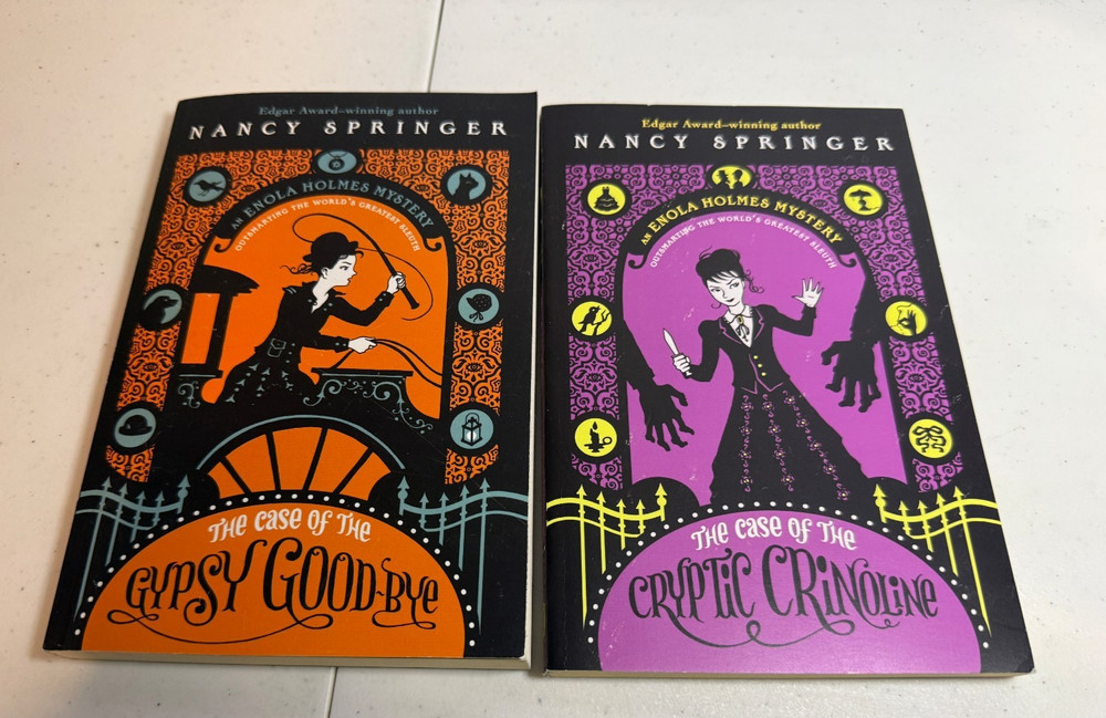 The Case of the Gypsy Goodbye & Cryptic Crinoline #5 #6 Book Nancy Springer