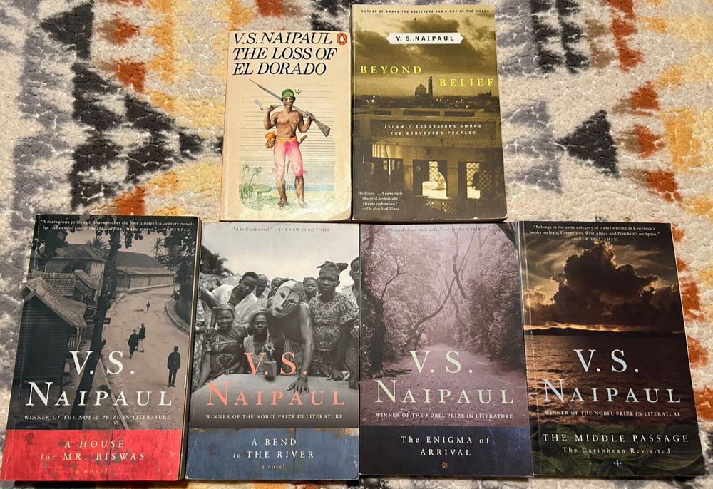 Lot of 6 V.S. Naipaul Paperbacks Bend River Beyond Belief Enigma Arrival