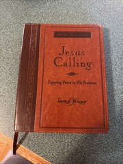 JESUS CALLING LEATHERBOUND SARAH YOUNT 365 DAY DEVOTIONAL 6.5 X 8.5” NEW