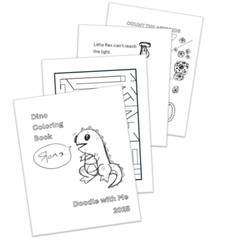 DIGITAL CONTENT- 2025 Merrick Dinosaur 30 Page Activity Book – PRINTING REQUIRED