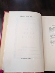 The Good Earth by PEARL S. BUCK ~ First Edition 1931 ~ 1st Printing ~ Pulitzer