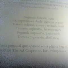ALCOHOLICOS ANONIMOS: Tercera Edicion GIFT NEW 528 pages SEE MY PHOTOS