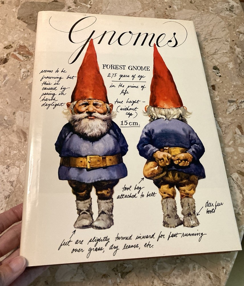 Gnomes book The life and times of Gnomes 212 pgs all in color HC 1976 Signed
