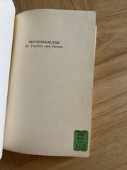 Psycho-analysis For Teachers And Parents By Anna Freud 1960 Beacon Press