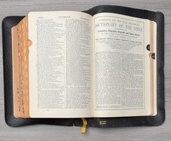 National KJV Bible 1939 Master Guide; Black GENUINE Leather; Indexed; Red Letter