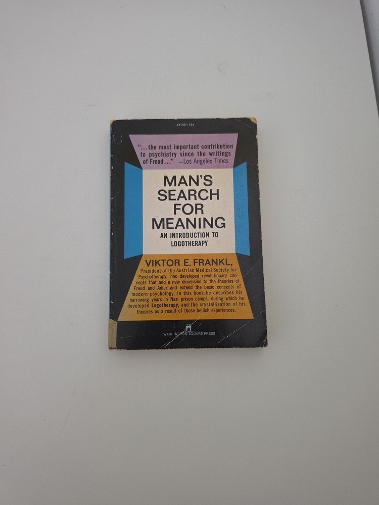 Man’s Search for Meaning Viktor E. Frankl 1969 WSP Psychology Self Help Book
