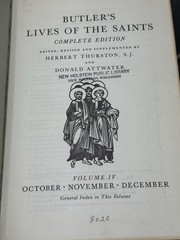 Butler’s Lives of the Saints – Complete 4 Volume Set by Herbert Thurston