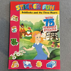 5 NEW Sticker Fun fairytale books 75 Reusable Stickers Bambi Jack Cinderella ETC