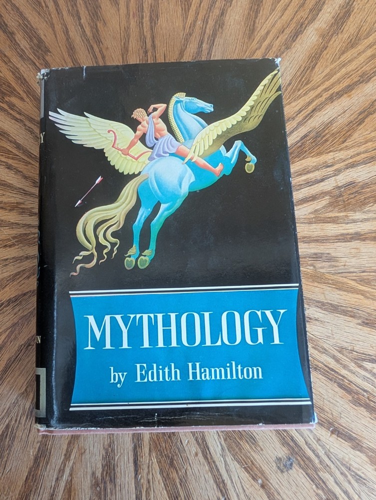 Mythology Edith Hamilton 1942 Hardcover Vintage Book Greek Roman Fables Stories