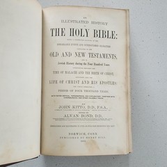 1868 Illustrated History of the Holy Bible by John Kitto HC Henry Bill