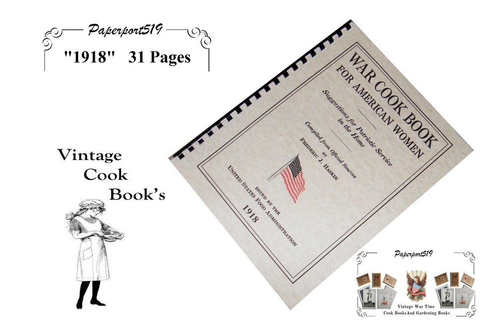 War Cook Book For American Women „1918” 31 Pages