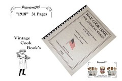 War Cook Book For American Women „1918” 31 Pages