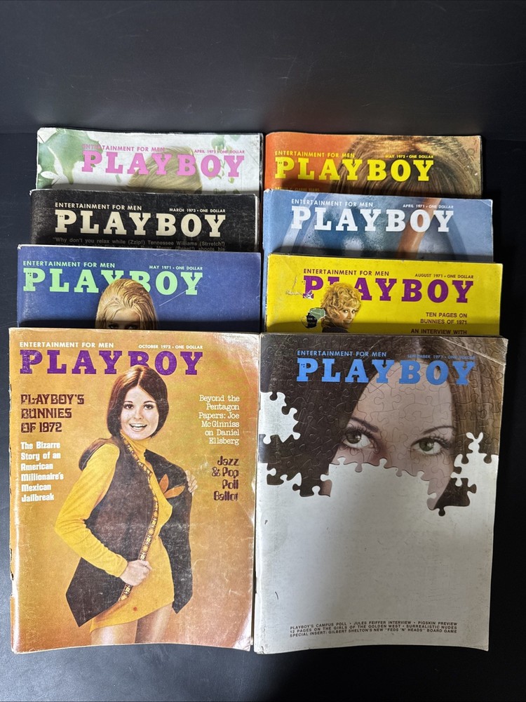 Playboy Magazines/ Lot Of 8 (1971-1973)