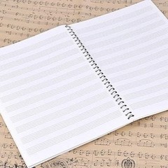 Coguzed 100 Pages Blank Sheet Music Notebook – 26X19cm Staff Paper for Musicians