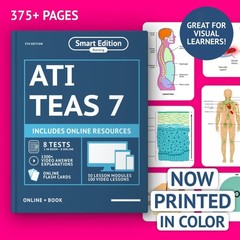ATI TEAS 7 Study Guide 2025 Printed In Color: Smart Edition Nursing Exam Pre…