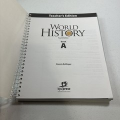 BJU Press World History Grade 10 Teacher’s Edition 4th Edition Part A With CD