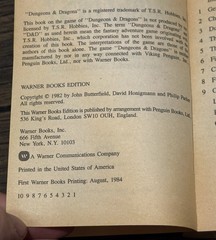 What Is Dungeons and Dragons? 1984 First Warner Books Paperback Butterfield