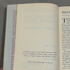 Patterns of Protestant Church Music Robert Stevenson 1953 Duke University press