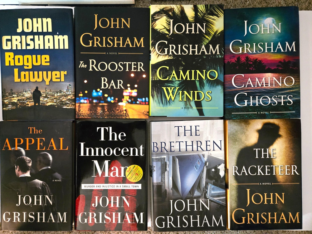 Lot of 8 John Grisham Hardcover Books Legal Thriller Fiction- 1st Edition
